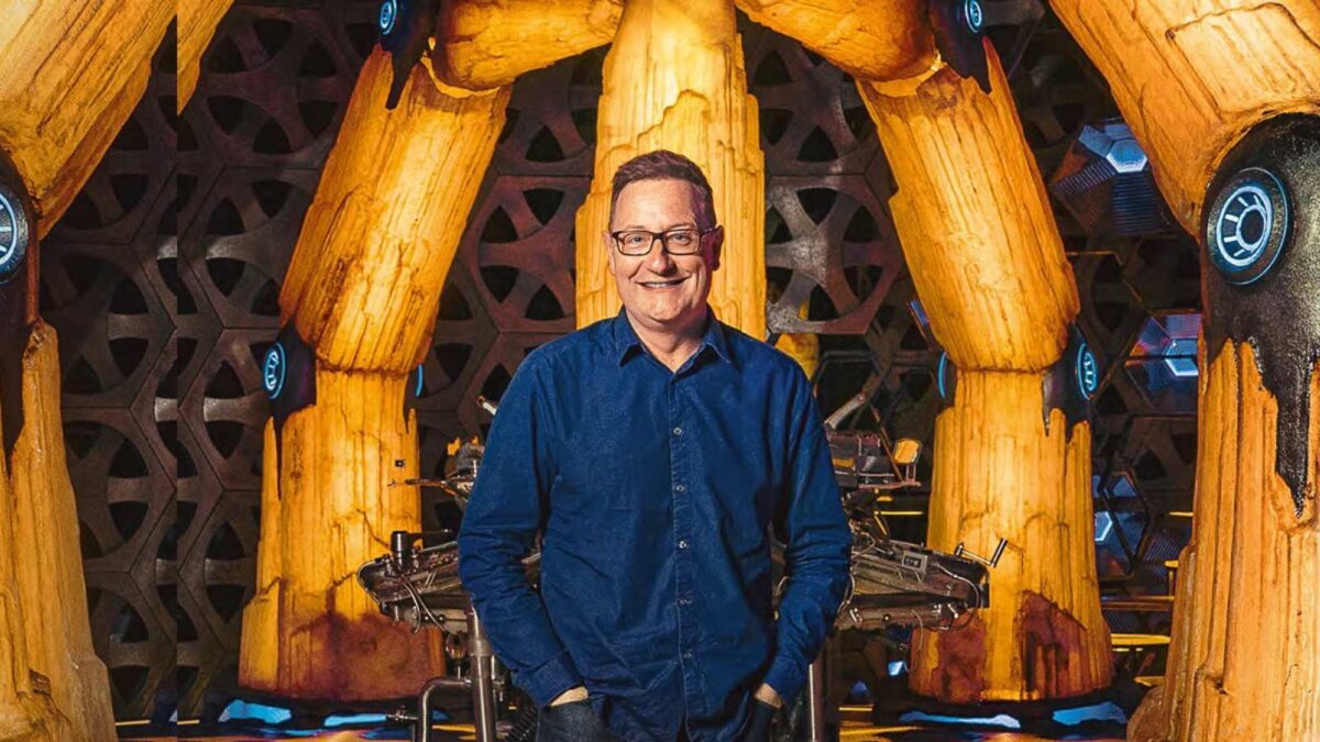 Chris Chibnall in the TARDIS