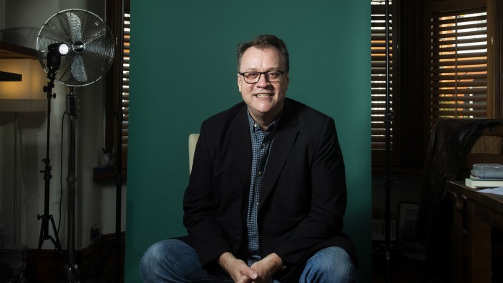 Russell T Davies looking happy to be back on his favourite show
