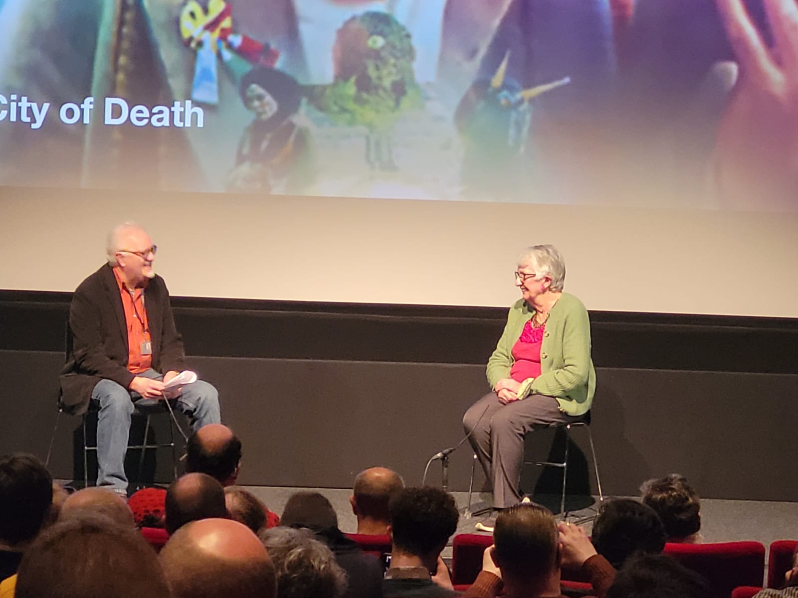 Dick Fiddy interviewing Rosemary Crowson was a BBC staff production assistant on City of Death