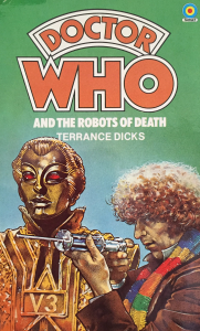 The iconic green cover of the 1979 Target Books edition of The Robots of Death