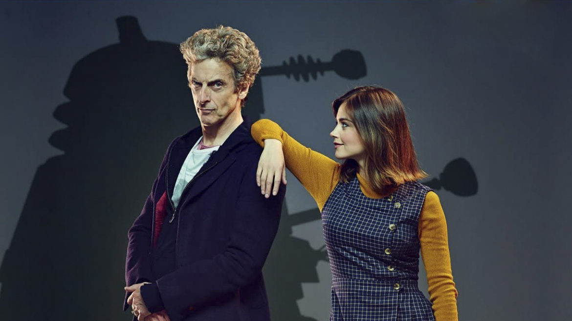 DVD cover for Series 9 Part One; a really cool shot of the Doctor and Clara
