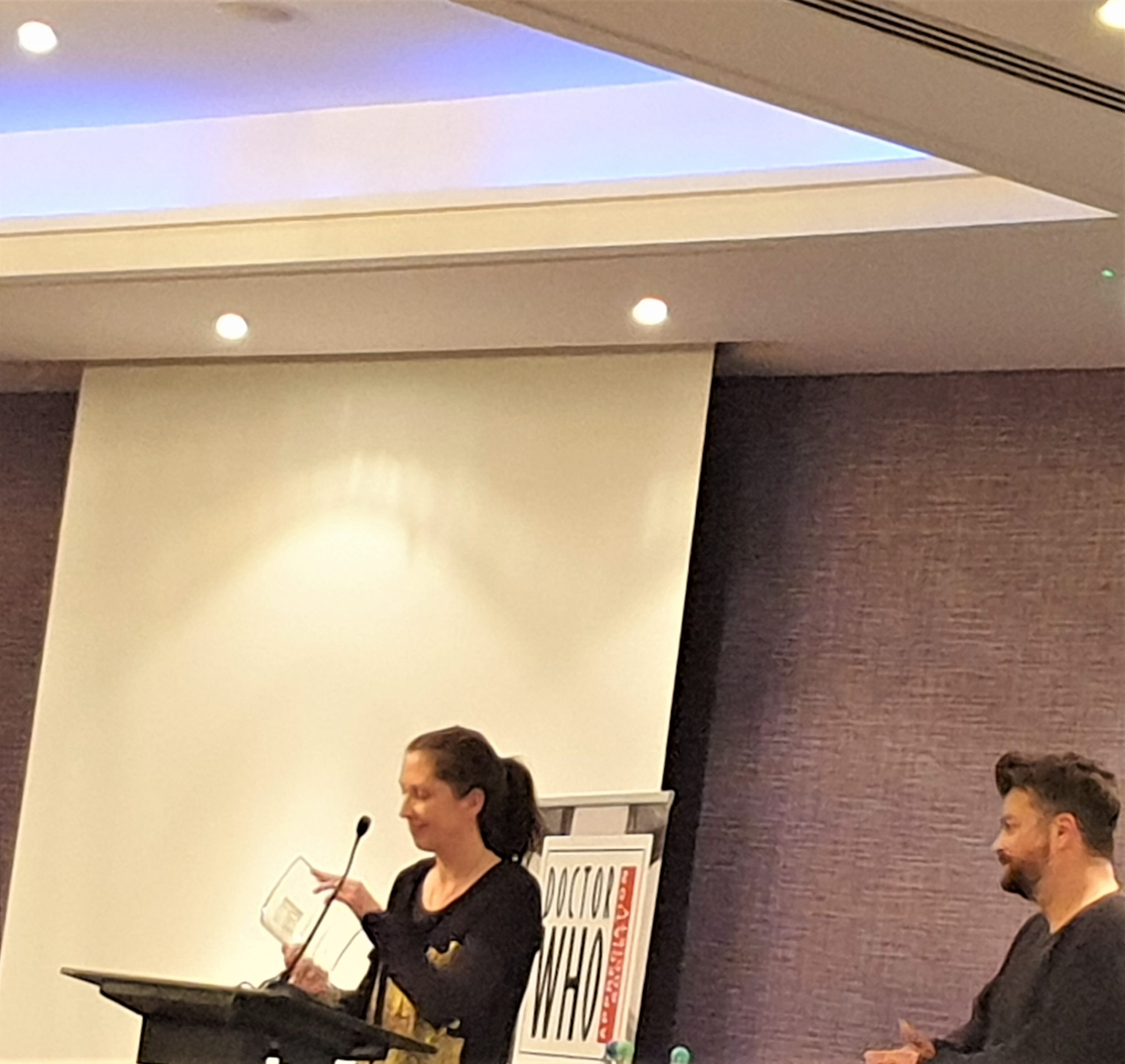 Chris Achilleos's widow Natasha accepted the "Outstanding Contribution to Doctor Who 2020 " award on behalf of her late husband