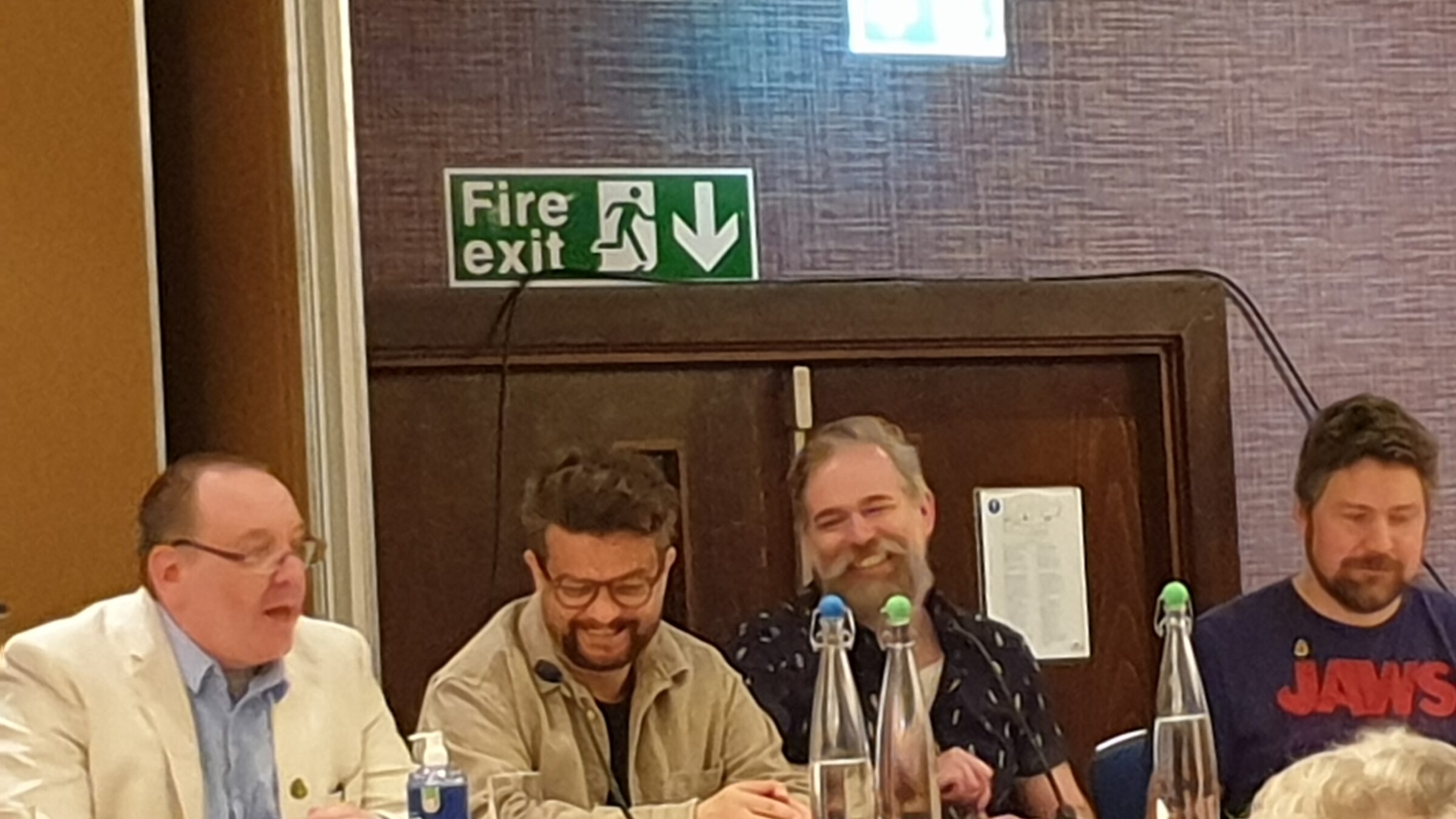 L to R: Gary Russell, Edward Russell (interviewer), Lee Binding and Chris Chapman