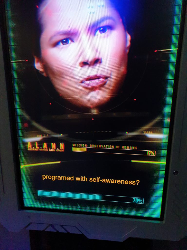 The artificial intelligence ALAAN via a series of touchscreens