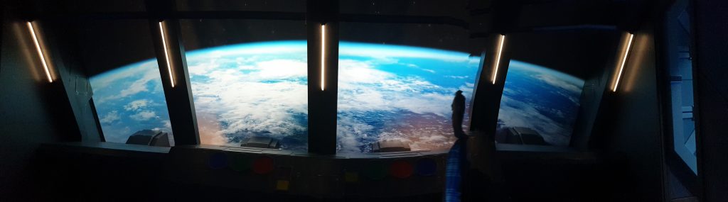 The Observation Deck where you can view the Earth moving from a distance in space