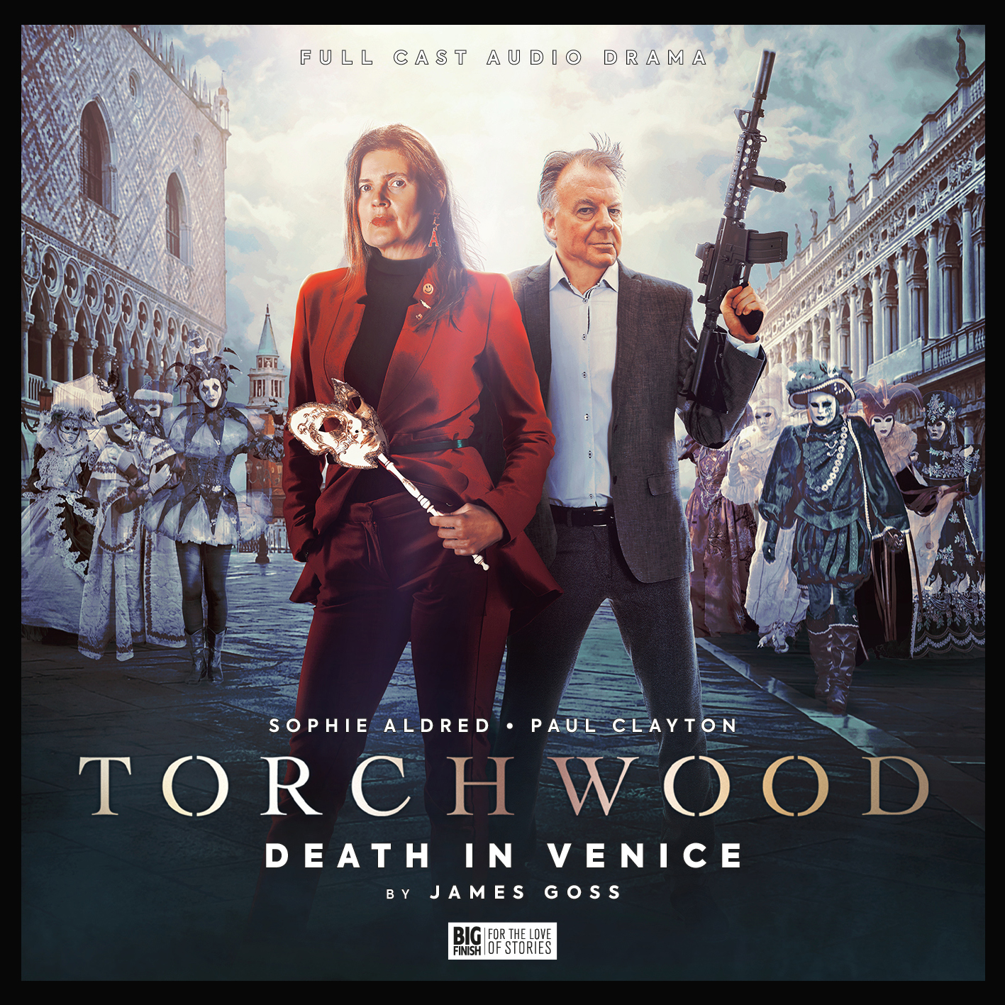 Cover for Big Finish "Death in Venice" starring Sophie Aldred (Dorothy McShane) and Paul Clayton (Mr Colchester)