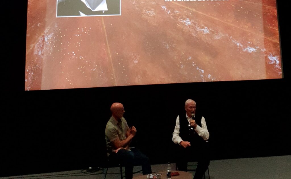 Julian Glover on stage being interviewed