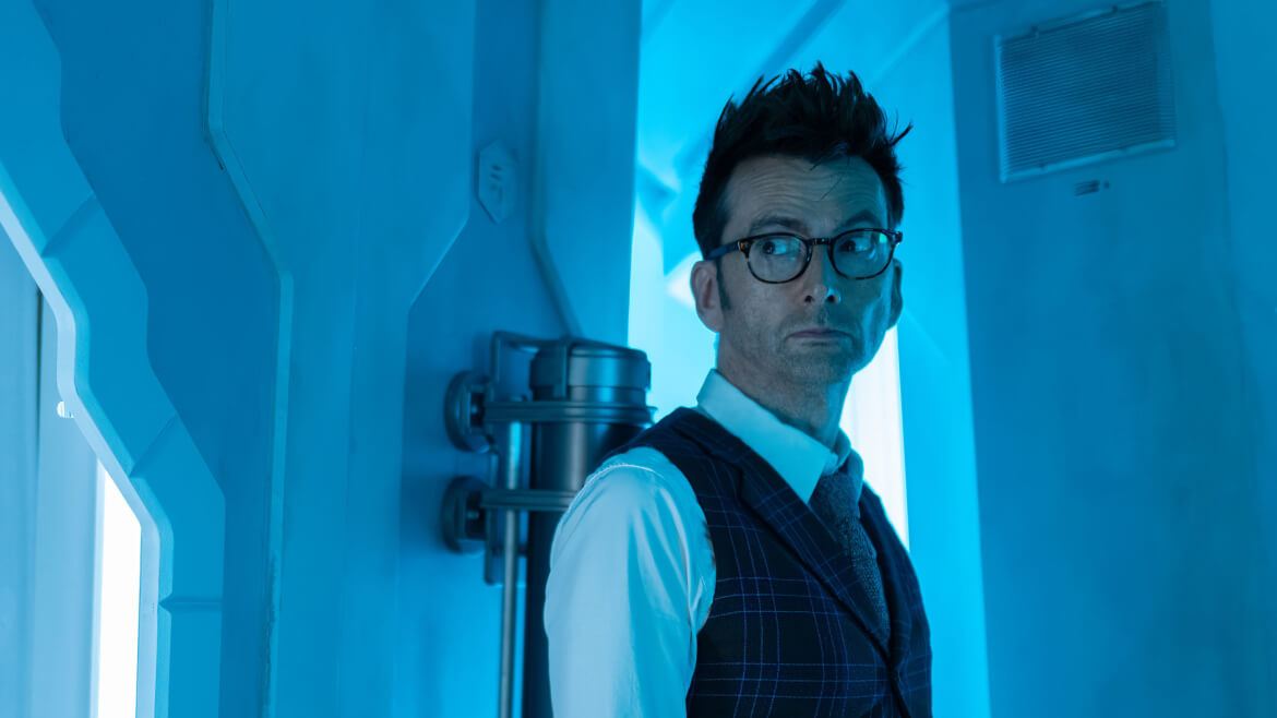 David Tennant as the 14th Doctor in Wild Blue Yonder
