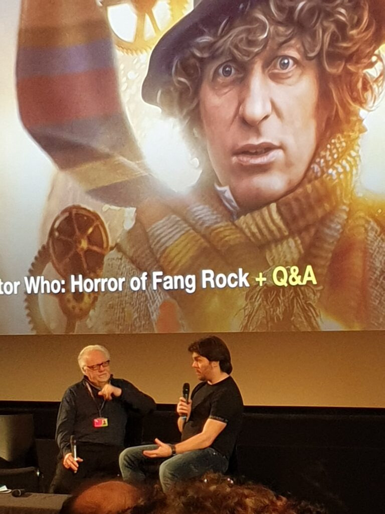 Chris Thompson came to the stage and  discussed some of the special effects for Horror of Fang Rock  