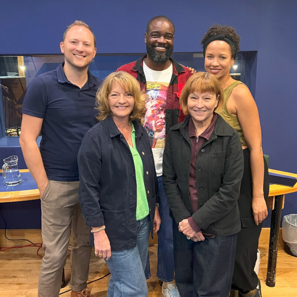 Matthew McQuinn, Sarah Sutton, Micah Bellfour, Janet Fielding and Natalie Gumede