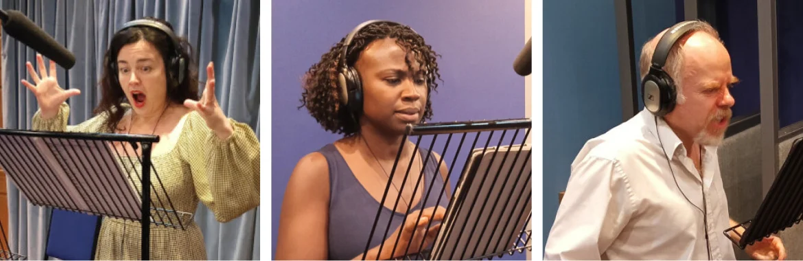 Cast members Dianne Pilkington, Naana Agyei-Pryde and Dan Starkey