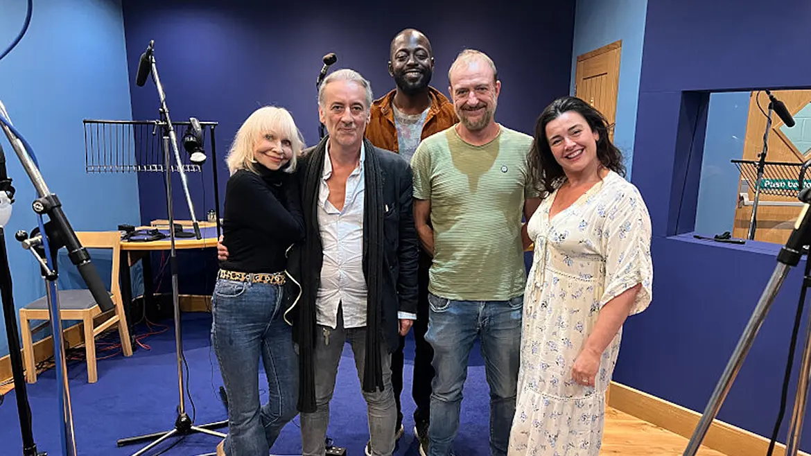Deathworld cast: Katy Manning, Stephen Noonan, Joe Shire, Tim Trelor and Dianne Pilkington