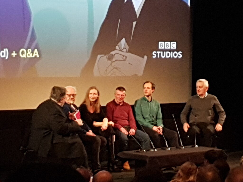 Panel guests at the screening of The Savages animation