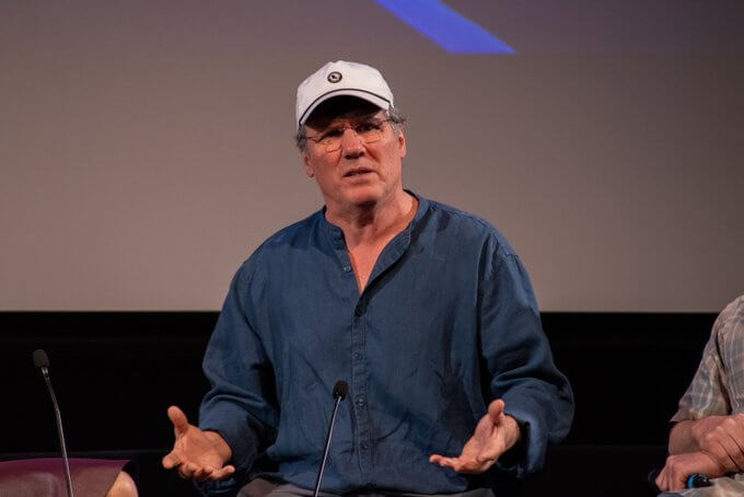 The first panel being interviewed