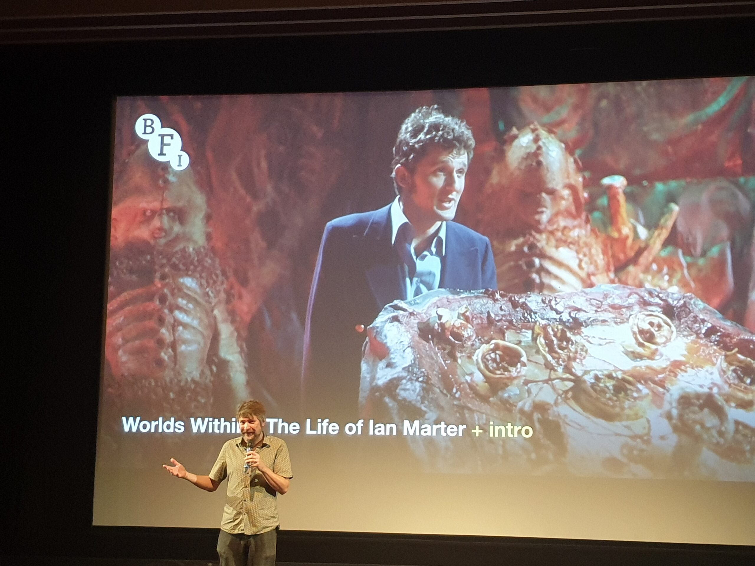 Chris Chapman introducing his documentary Worlds Within