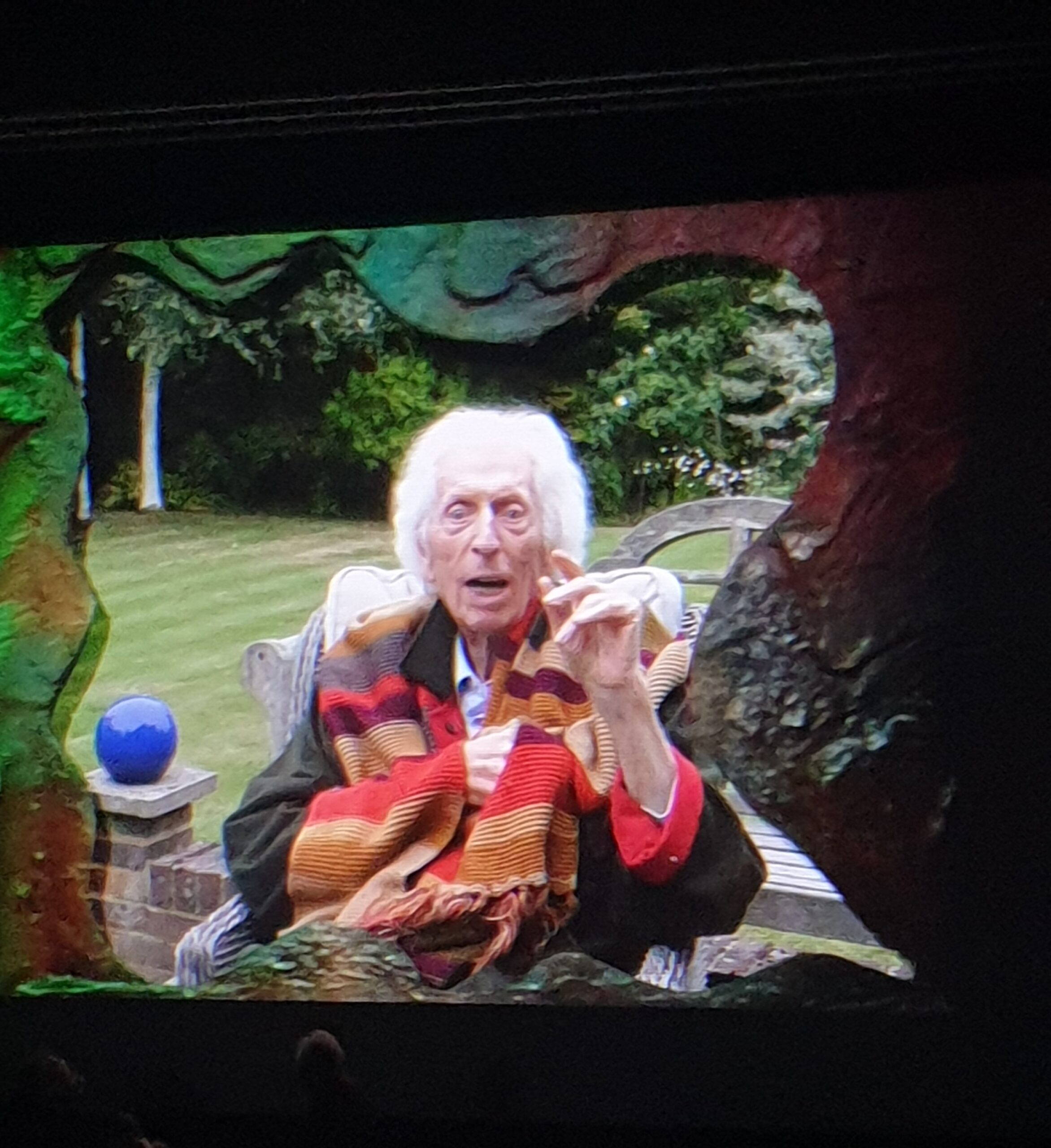 Tom Baker on the BFI screen with a special message 