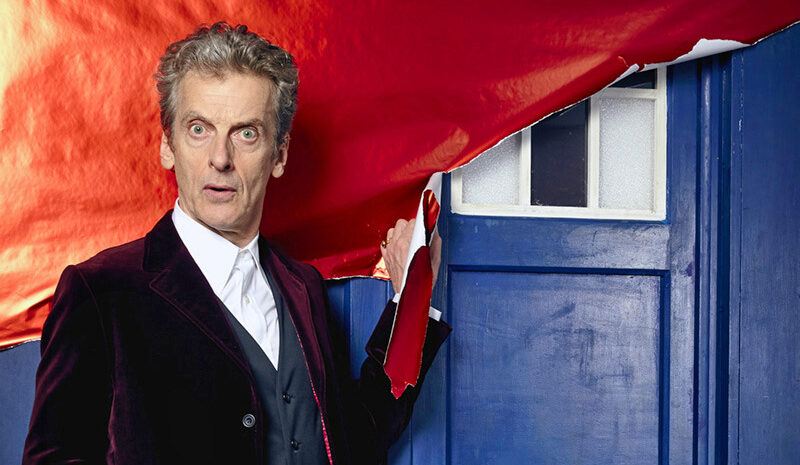 The Twelfth Doctor unwrapping the TARDIS