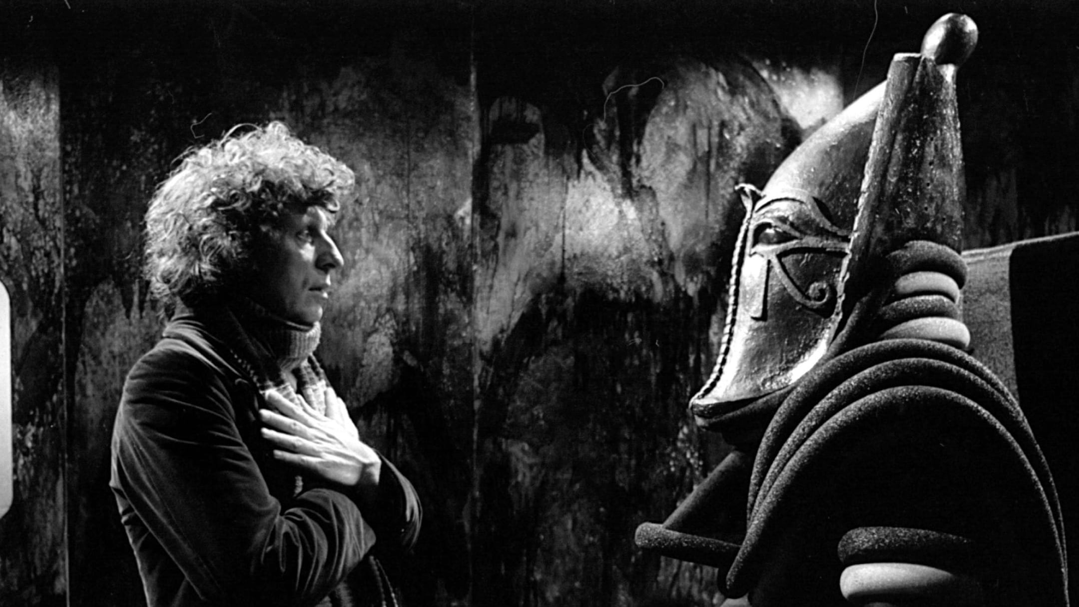 The Doctor and Sutekh from the classic Doctor Who story Pyramids of Mars