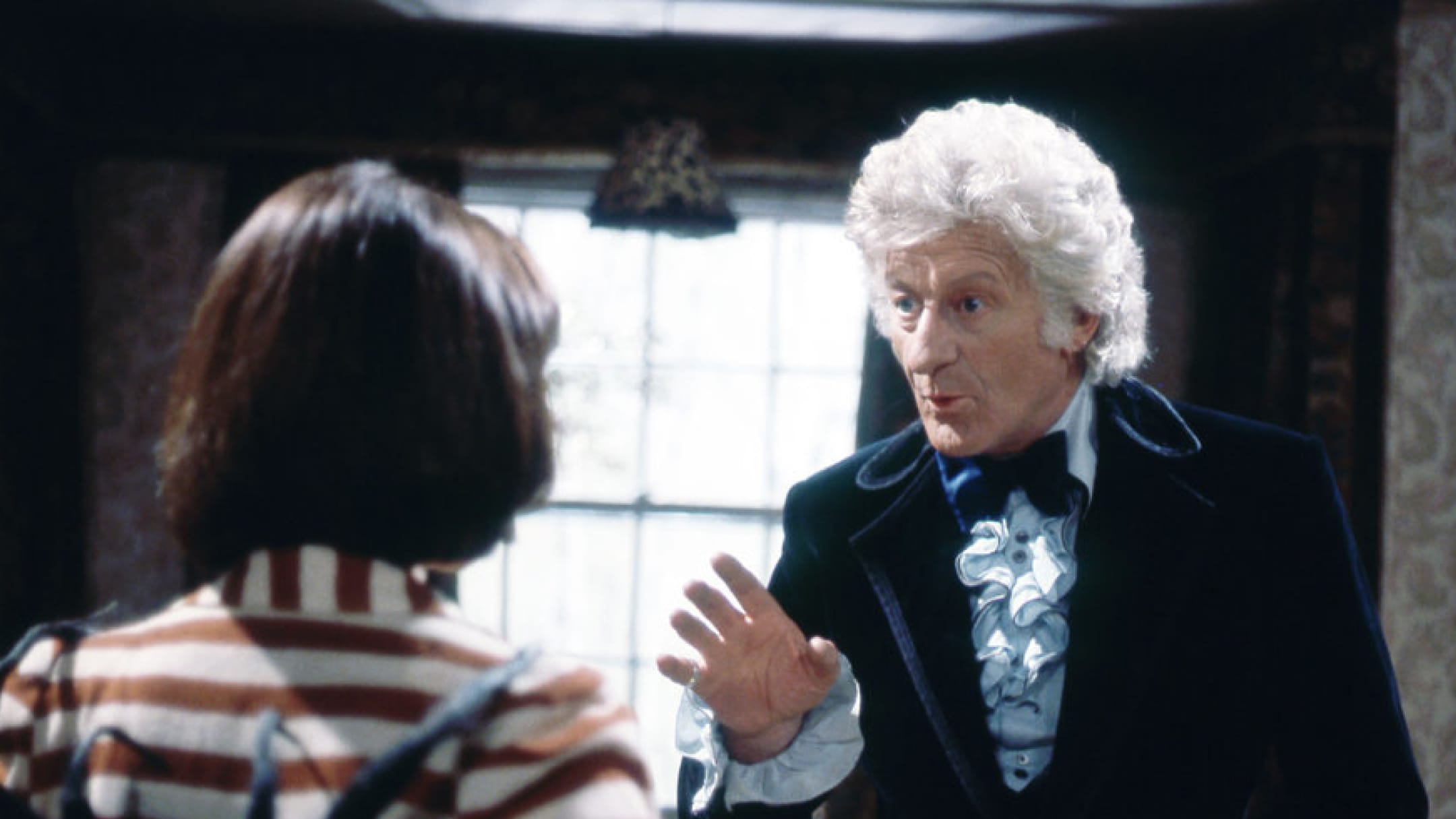 Sarah Jane and The Third Doctor from The Planet of the Spiders
