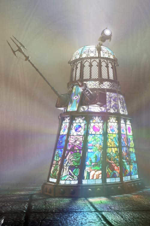 The stunning stained-glass Dalek from Big Finish's Order of the Daleks