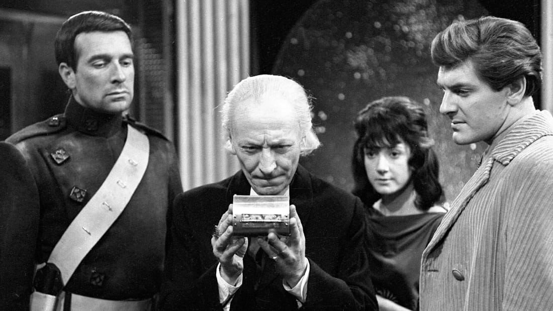 Bret Vyon, the Doctor, Katarina and Steven