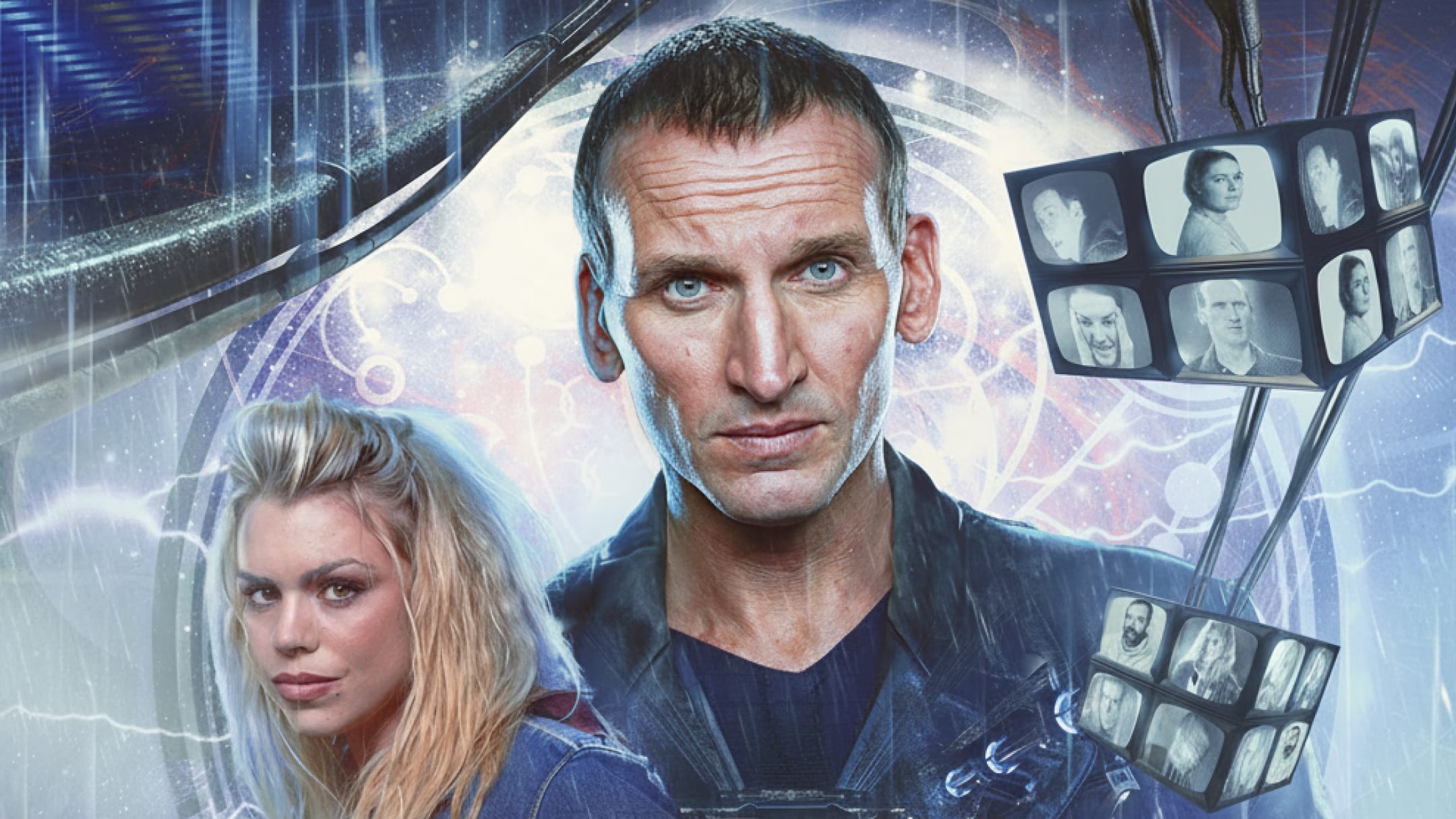 Rose and the Doctor on the cover for the Big Finish story The Ninth Doctor Adventures: Cloud Eight.