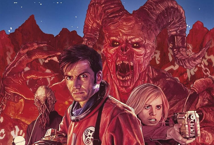 An Ood, the Doctor, Rose Tyler and the Beast
