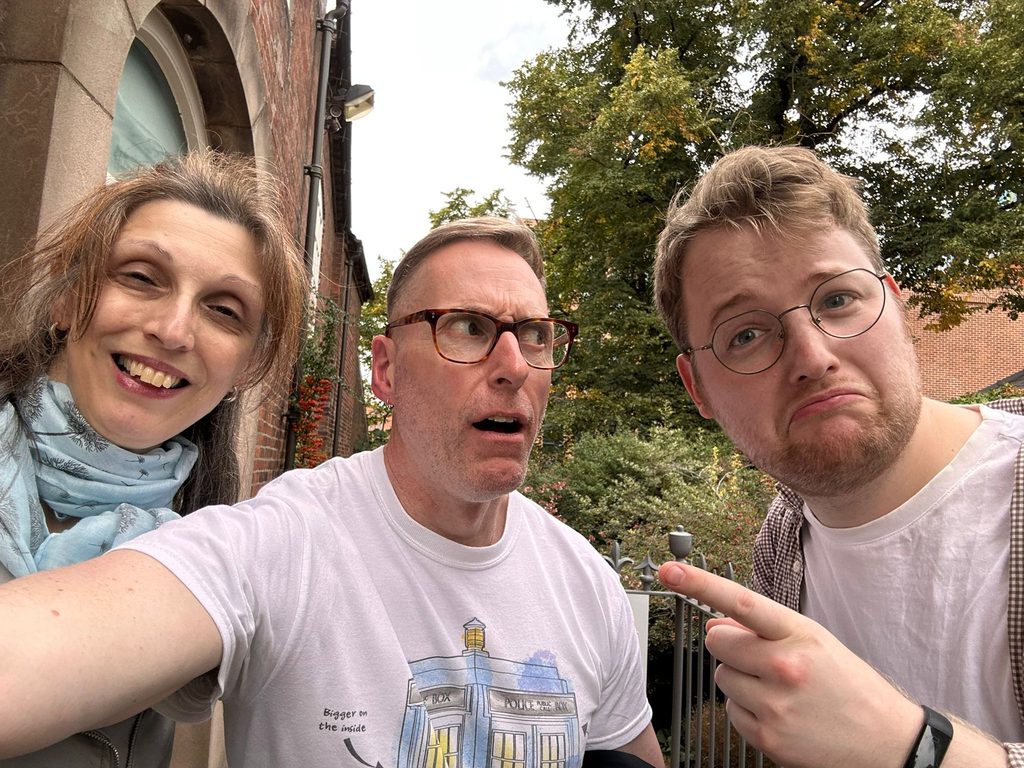 Maria, Joe and Harry posing for a selfie