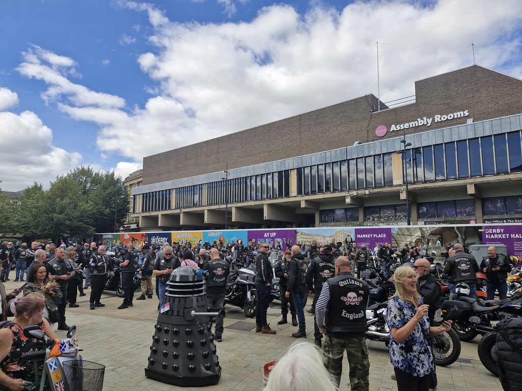 A fleet of motorbikes, and a Dalek