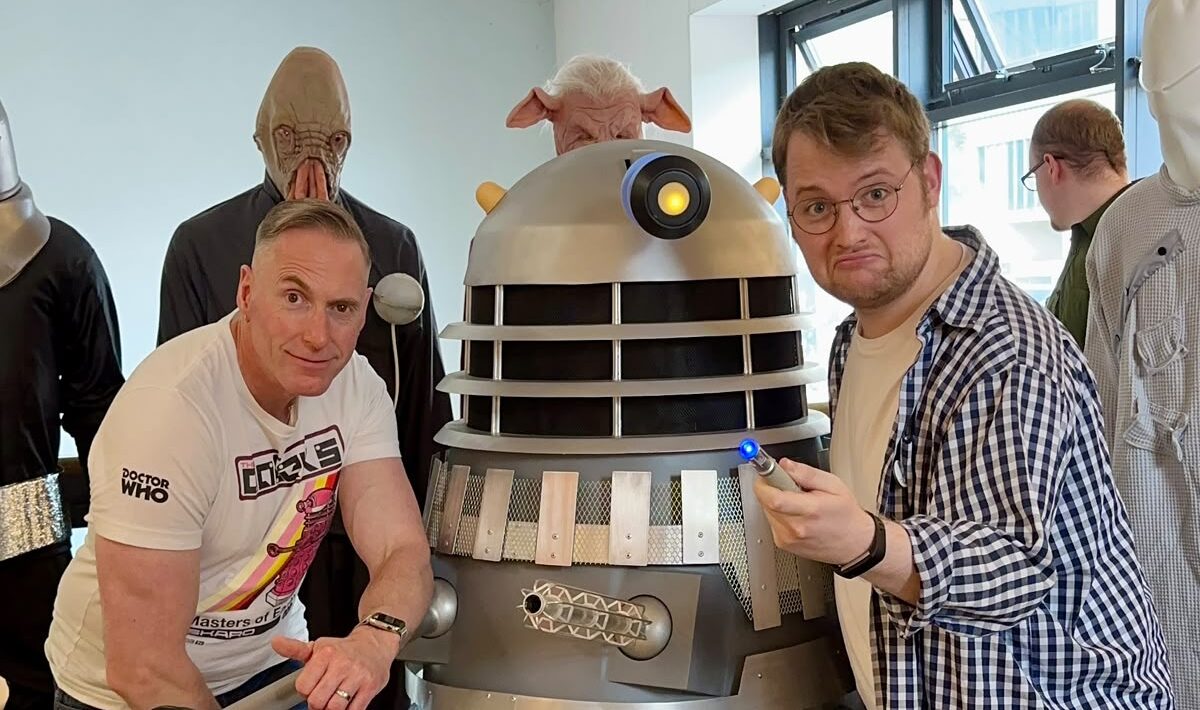 Joe and Harry with a Dalek